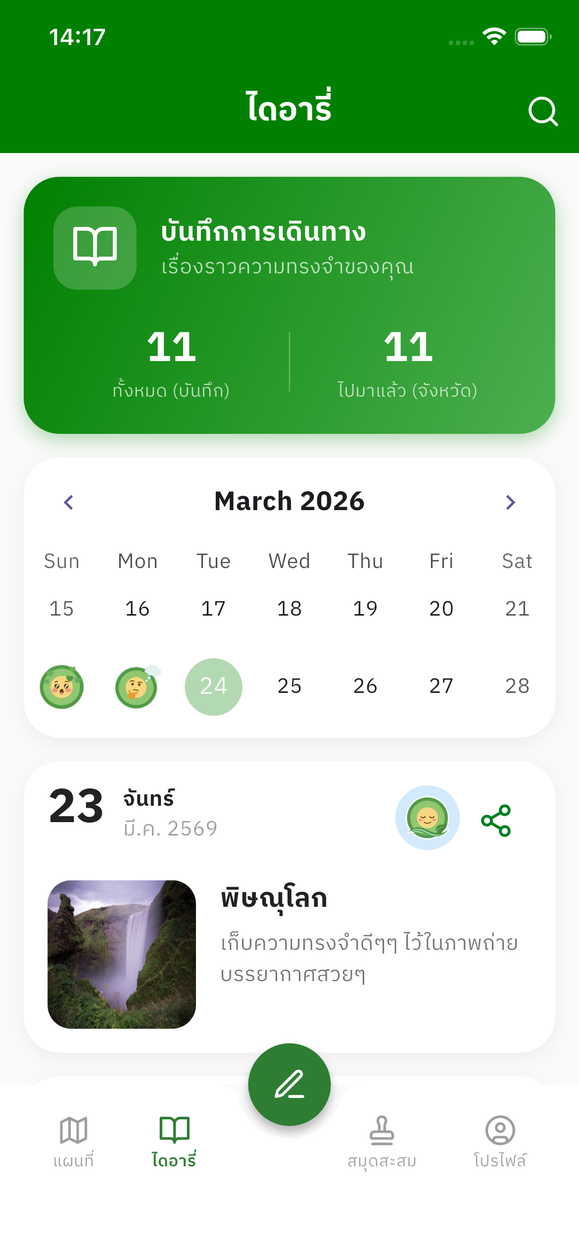 ไดอารี่การเดินทาง